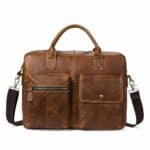 Sacs homme cuir, porte-documents d’affaires, sac Messenger-marron-1