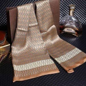 Silk scarf, satin scarf, aristocratic camel.jpg
