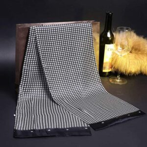 Silk-Scarf-Satin-Scarf-A Thousand Black-and-White Birds new