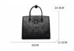 Crocodile skin handbag, genuine crocodile women's bag, square.3097 sizes=