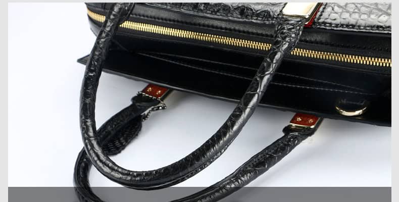 Luxury crocodile leather handbag for elegant women. LB-8114 detail 02