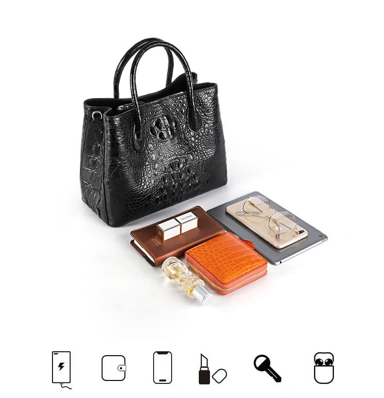 Women's Crocodile skin leather Bag: Elegance and Ultimate Luxury 3045-1 demo 02