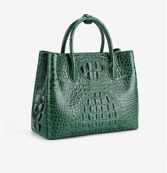 Women's Crocodile-Print Bag: Elegance and Ultimate Luxury 3045-1 Demo Green
