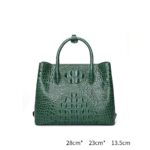 Women's Crocodile Handbag, Genuine Crocodile, Elegance and Ultimate Luxury 3045-1, Green Model