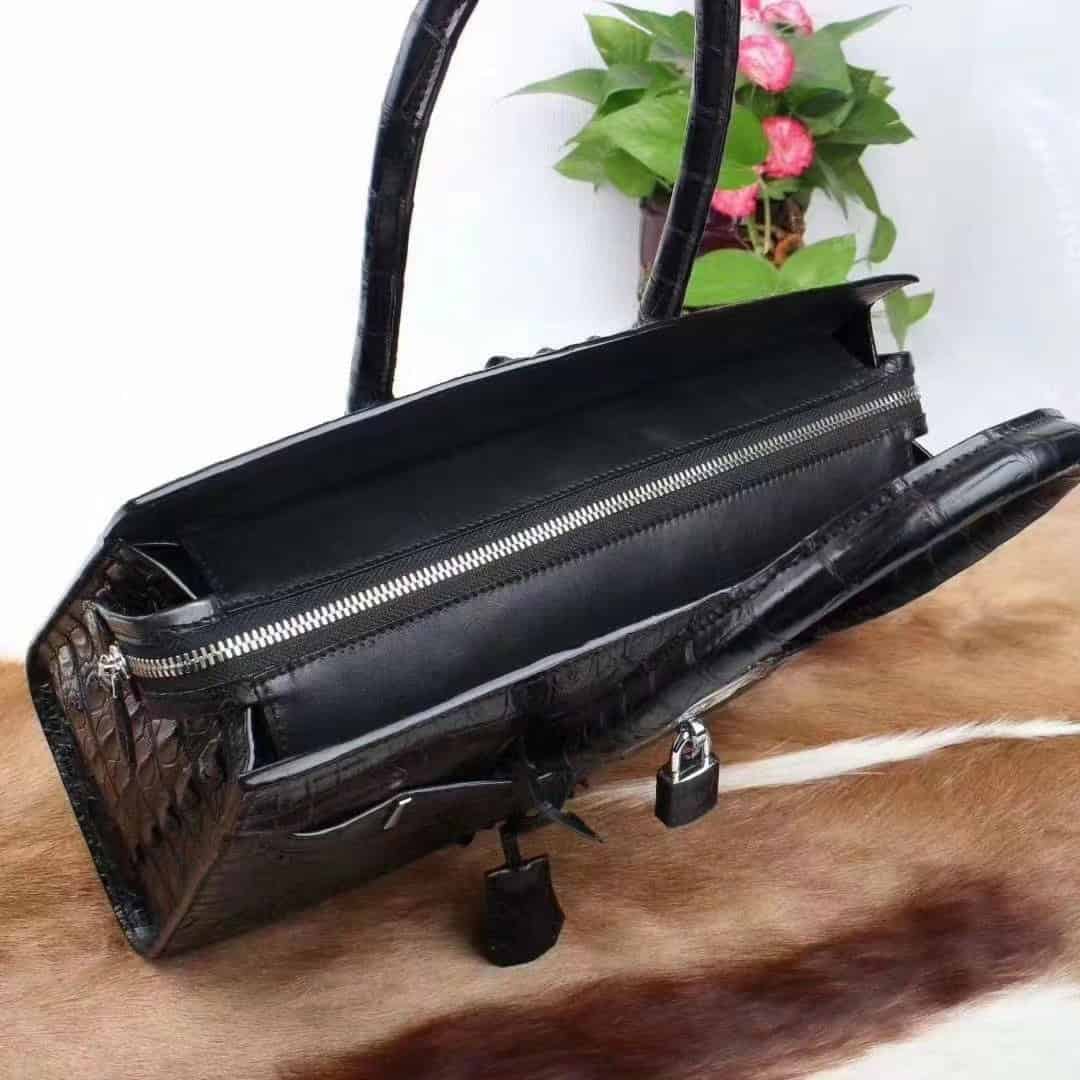 Women's Crocodile skin leather Handbag - Luxury Designer Bag - G1085 demo 02