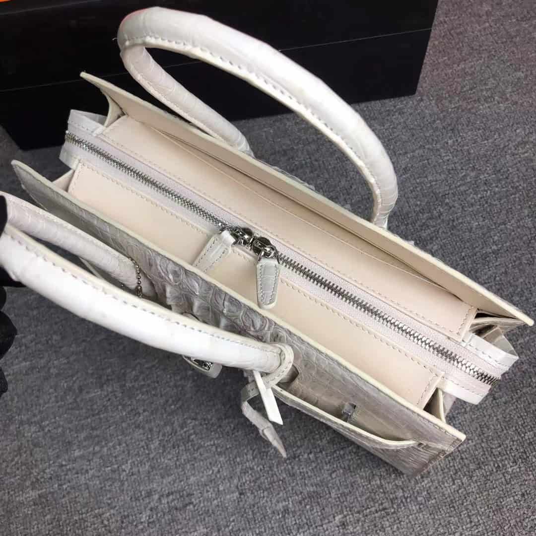 Women's Crocodile skin leather Handbag - Luxury Designer Bag - G1085 demo 04