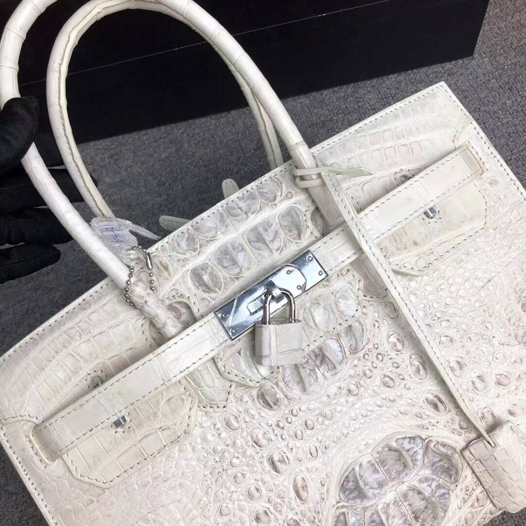 Women's Crocodile skin leather Handbag - Luxury Designer Bag - G1085 demo 06