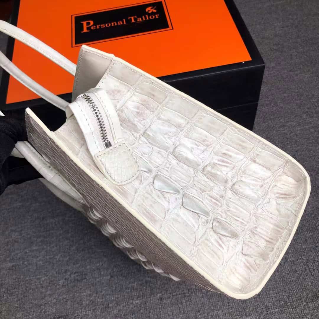 Women's Crocodile skin leather Handbag - Luxury Designer Bag - G1085 demo 08