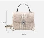 Women's crocodile skin leather handbag, luxury brand, G1181 model demo 001