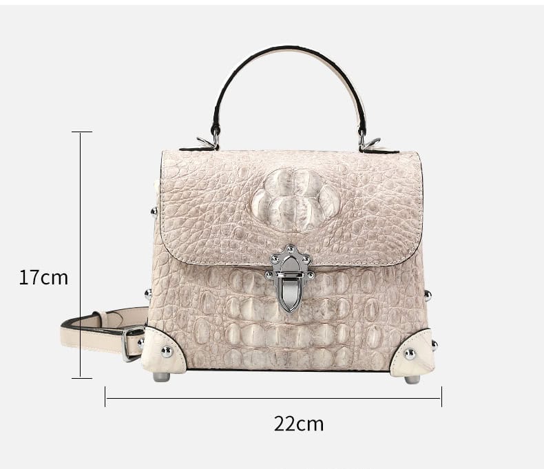 Women's crocodile skin leather handbag, luxury brand, G1181 model demo 001