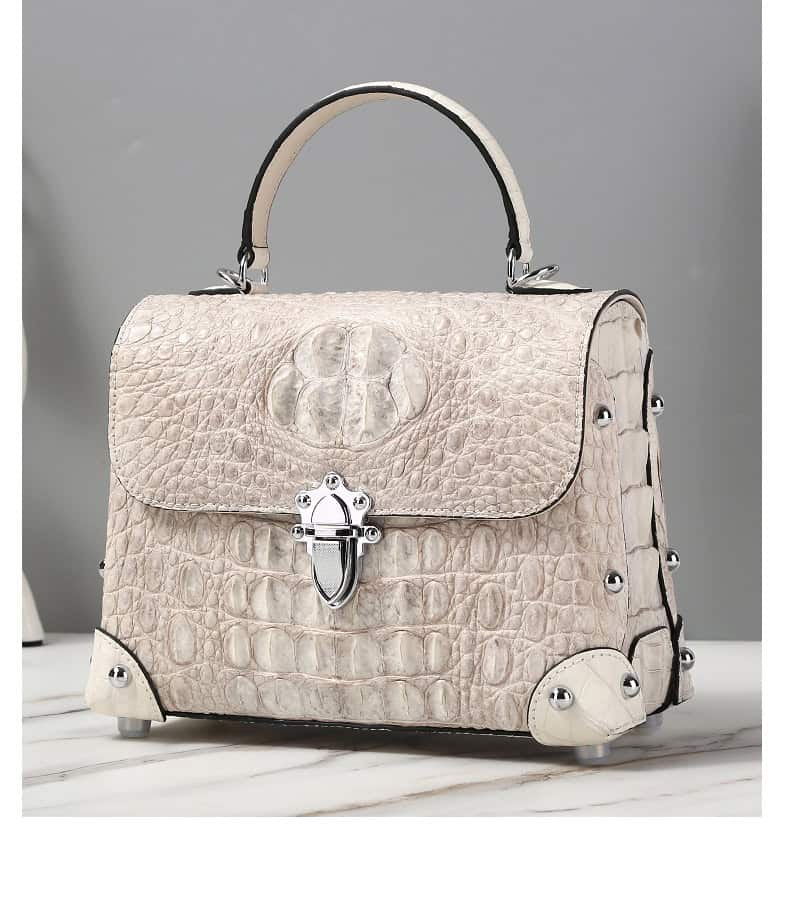 Women's crocodile skin leather handbag, luxury brand, G1181 model demo 002