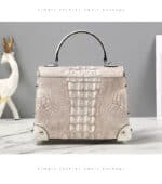 Women's crocodile skin leather handbag, luxury brand, G1181 model demo 007