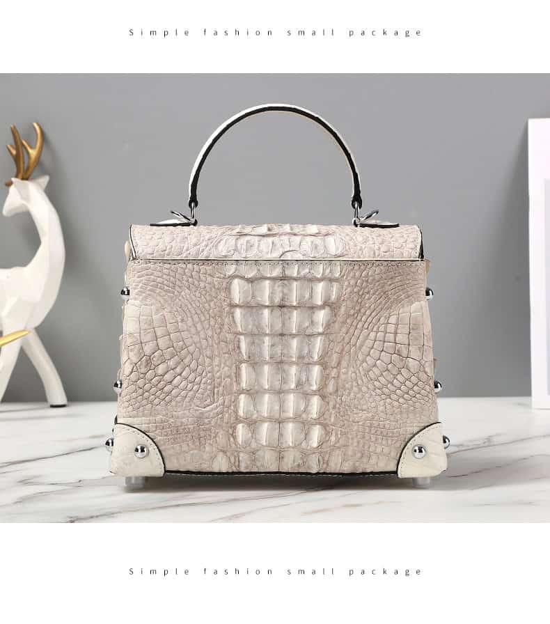 Women's crocodile skin leather handbag, luxury brand, G1181 model demo 007