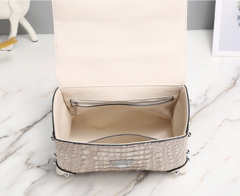 Women's crocodile skin leather handbag, luxury brand, G1181 model demo 009