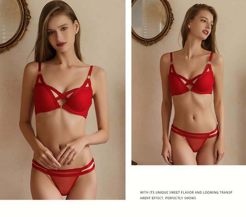 Ensemble sous vêtements femme, haut, mince Ensemble 33007-demo 012