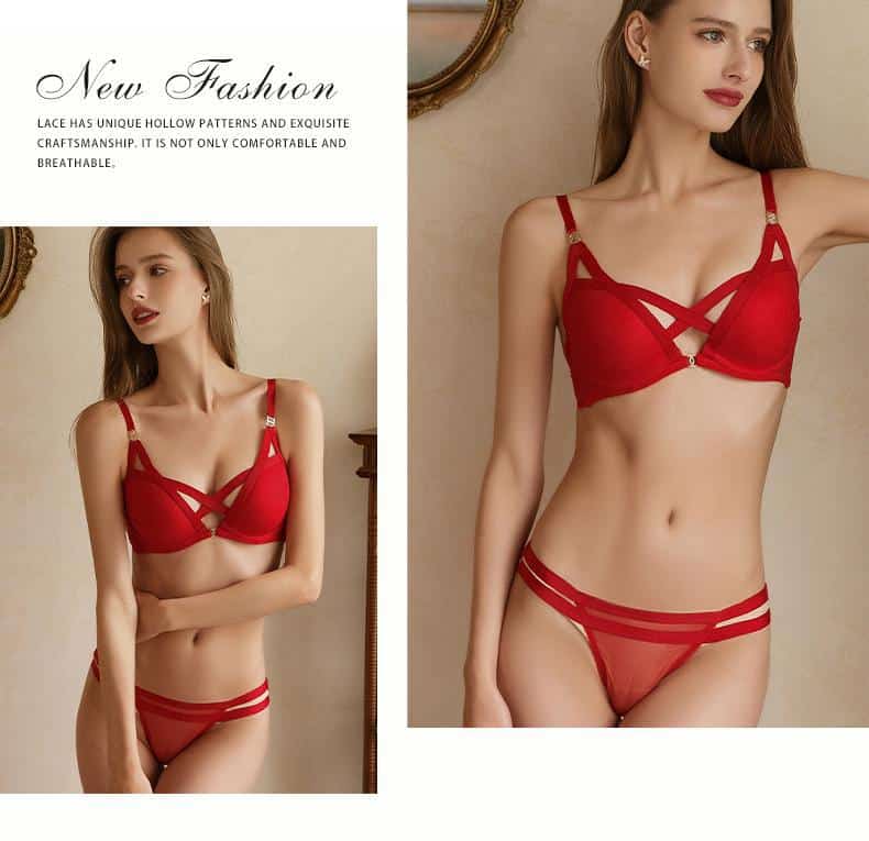 Ensemble sous vêtements femme, haut, mince Ensemble 33007-demo 014