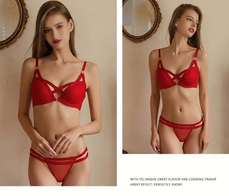 Ensemble sous vêtements femme, haut, mince Ensemble 33007-demo 016
