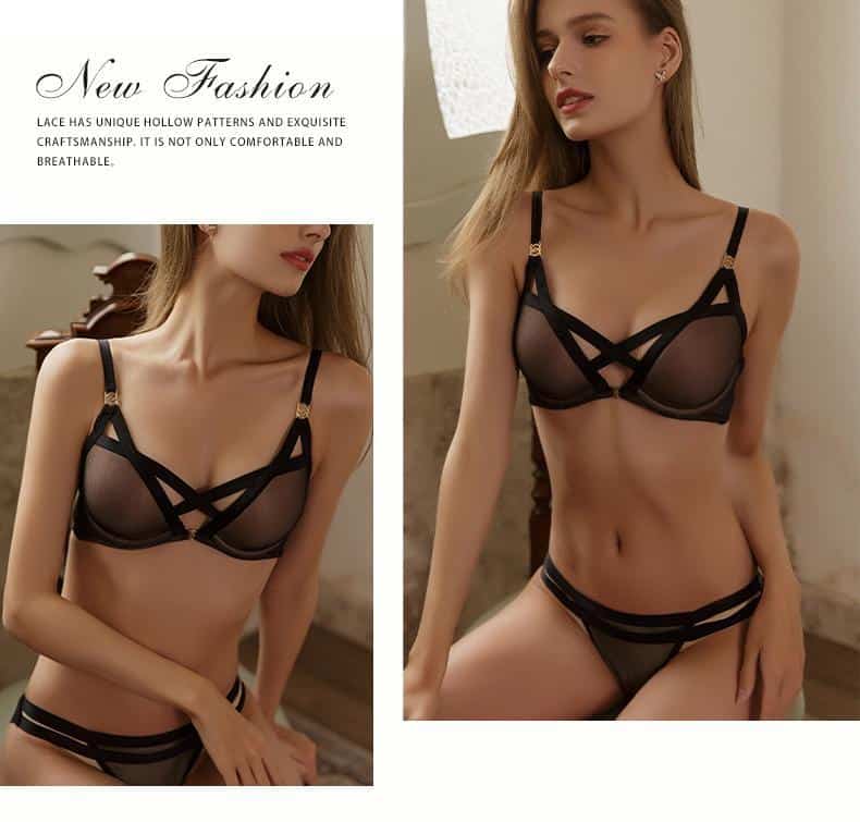 Ensemble sous vêtements femme, haut, mince Ensemble 33007-demo 05