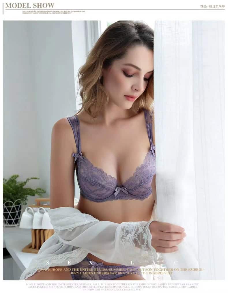 Ensemble sous-vêtements femme, ultra-mince tentation violette 108 Demo 05