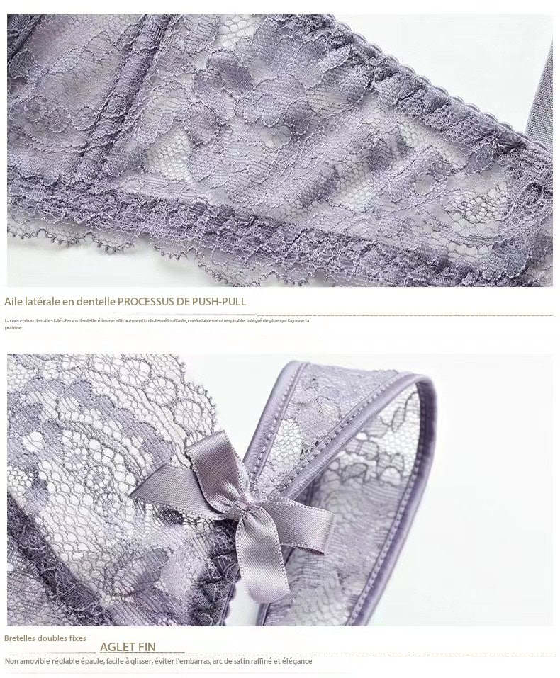 Ensemble sous-vêtements femme, ultra-mince tentation violette 108 Demo 09