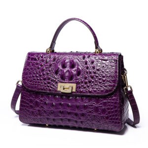 Sac à main cuir femme, motif crocodile, sacoche à bandoulière 8038L 002