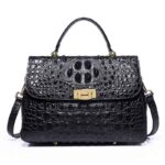 Sac à main cuir femme, motif crocodile, sacoche à bandoulière 8038L