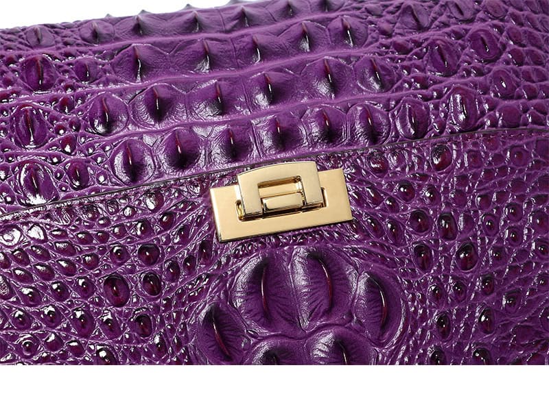 Women's leather handbag, crocodile pattern, shoulder bag 8038L demo 09