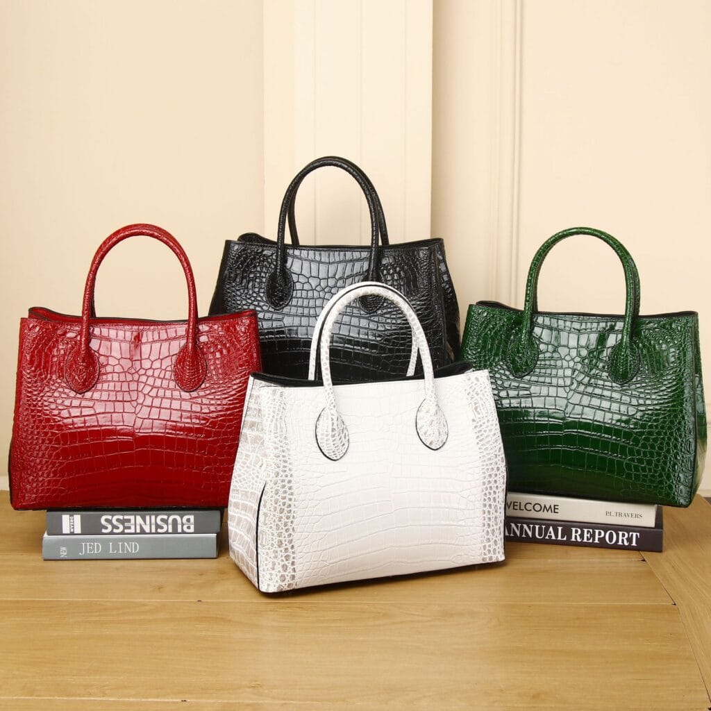 Women's leather bag with crocodile pattern, large capacity 8108 demo 01