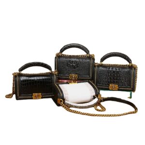 Sac en cuir femme, motif crocodile, tendance, polyvalent S009