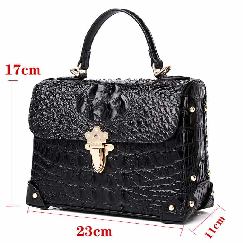 Women's high-end, luxury crocodile-pattern leather bag 8120 demo 02