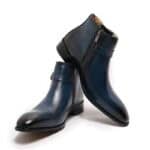 Bottes cuir homme, bottes Chelsea rétro, courtes, ref 503-H801
