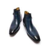 Bottes cuir homme, bottes Chelsea rétro, courtes, ref 503-H801-5