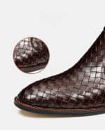 Bottes en cuir tissé homme, style Oxford, rétro 65125 demo 07