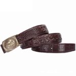 High-end men's crocodile leather belt. LB-6016-2