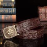 High-end men's crocodile leather belt. LB-6016-4