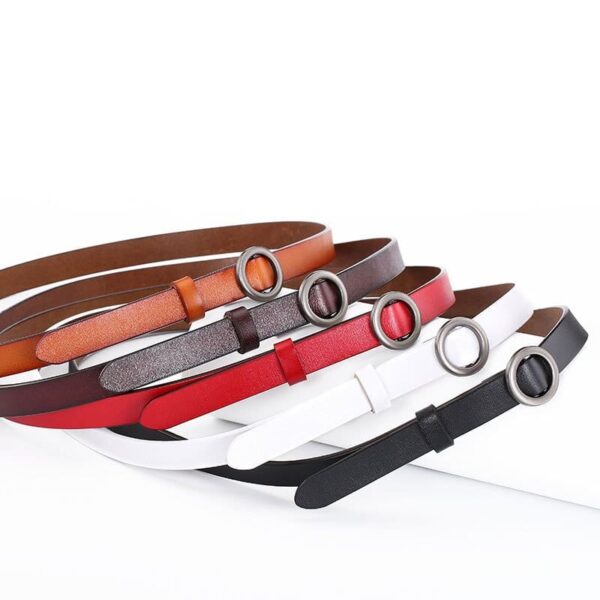 Ceinture cuir femme, système sans trou, boucle ronde. H1009 demo new 01