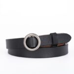 Ceinture cuir femme, système sans trou, boucle ronde. H1009 demo 04