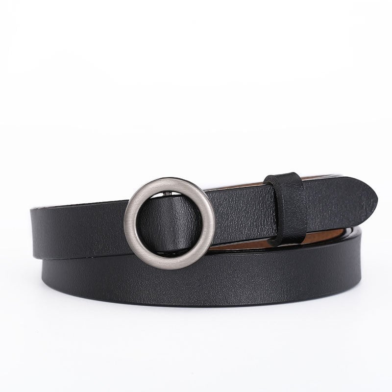Ceinture cuir femme, système sans trou, boucle ronde. H1009 demo 04