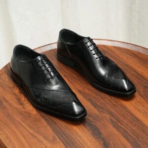 High-quality leather Oxford shoes 96131-01 black 02