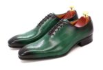 Chaussures cuir homme à bout pointu, peintes à la main ref F87-22-1-11