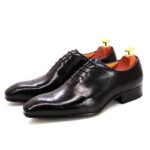 Chaussures cuir homme à bout pointu, peintes à la main ref F87-22-1