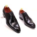 Chaussures cuir homme à bout pointu, peintes à la main ref F87-22-1-2