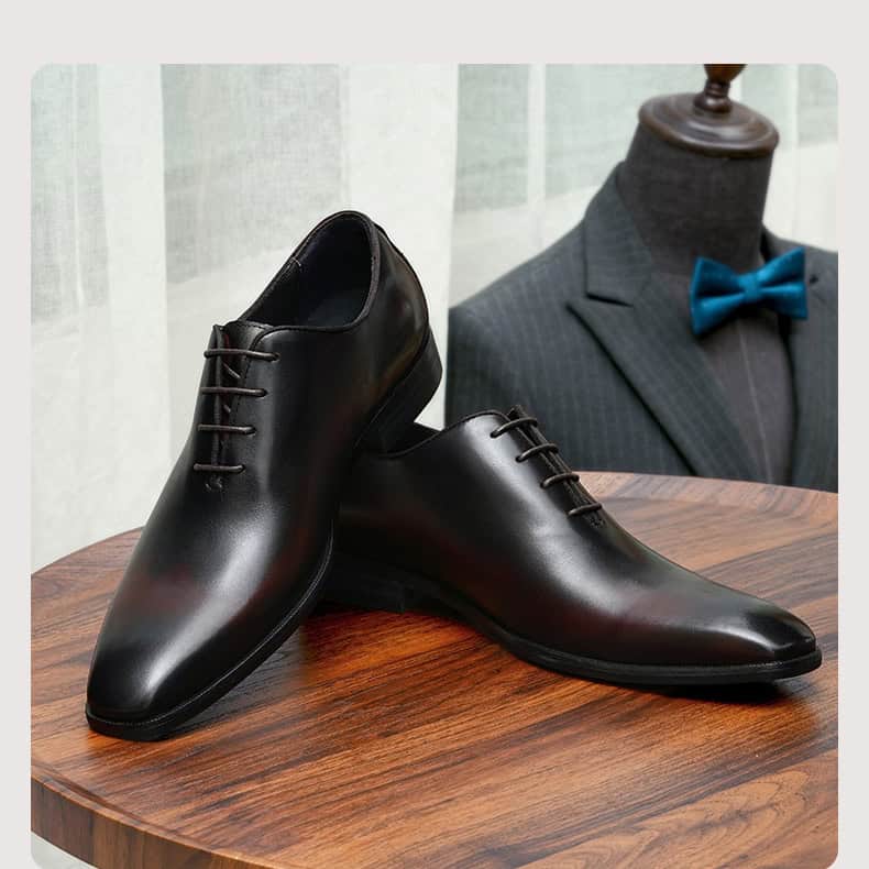 Luxury men's leather shoes, Oxford style, British style 65121 demo 02
