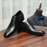 Men's leather shoes, Oxford style, British style 65121