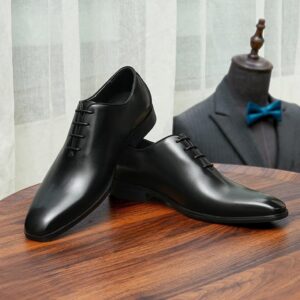 Men's leather shoes, Oxford style, British style 65121