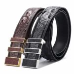 Men's Crocodile skin Leather Belt, Genuine Crocodile. PD168-1-1.jpg 