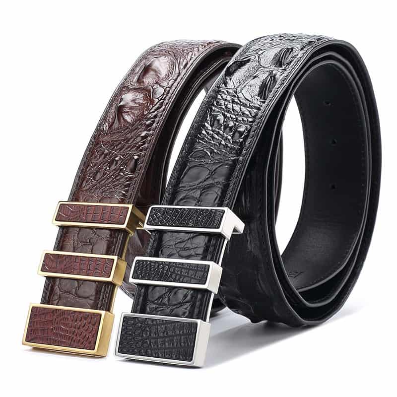 Men's Crocodile skin Leather Belt, Genuine Crocodile. PD168-1-1.jpg