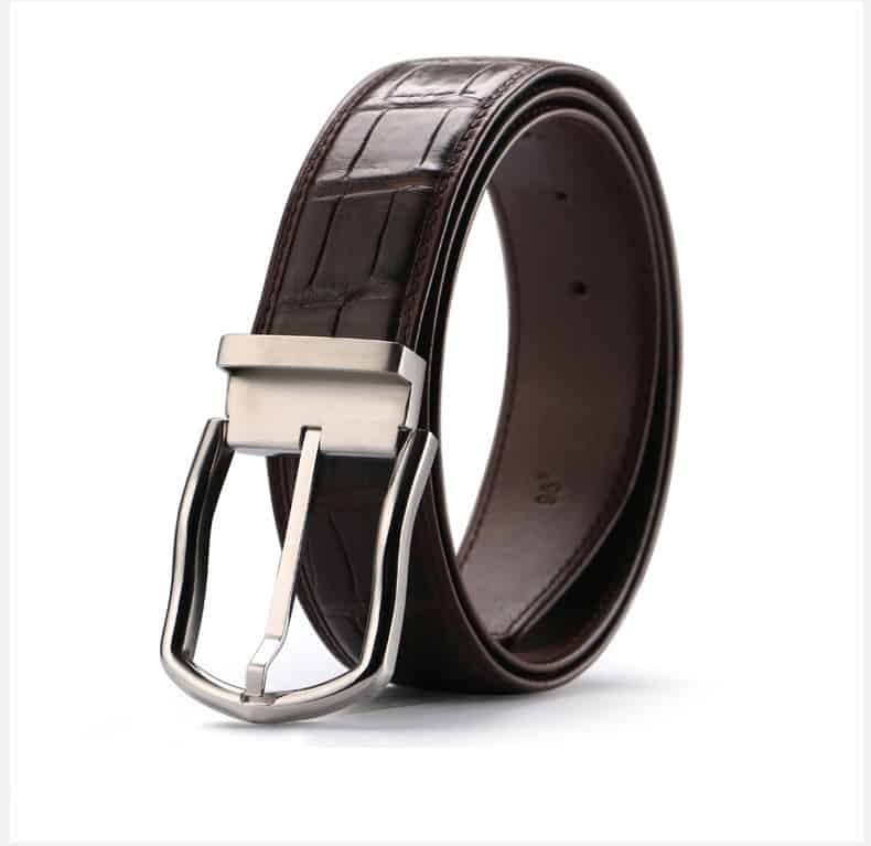 Cuir de peau de crocodile. Ceinture de haute qualité. Le meilleur cadeau de luxe pour les hommes. 38PA.-6.jpg