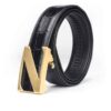 Ceinture noire Boucle dorée