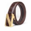Ceinture café Boucle dorée
